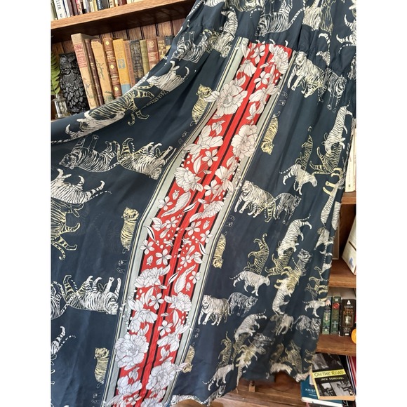 JOHNNY‎ WAS Ada Slip Dress Silk Tiger Flowy XL $799 - Picture 15 of 16